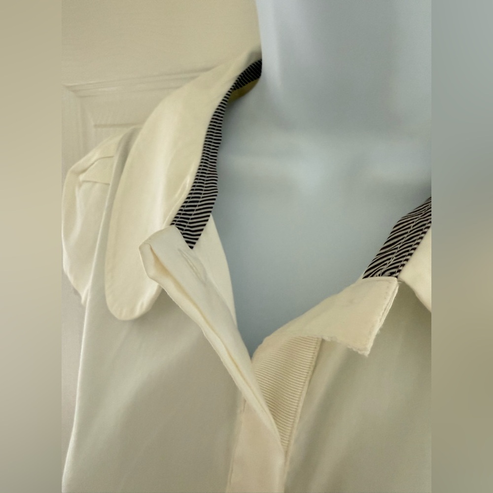 new Alice + Olivia Cream Peplum Blouse – Size XS-S - Picture 6 of 10